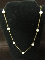 14 KT CULTURED PEARL NECKLACE