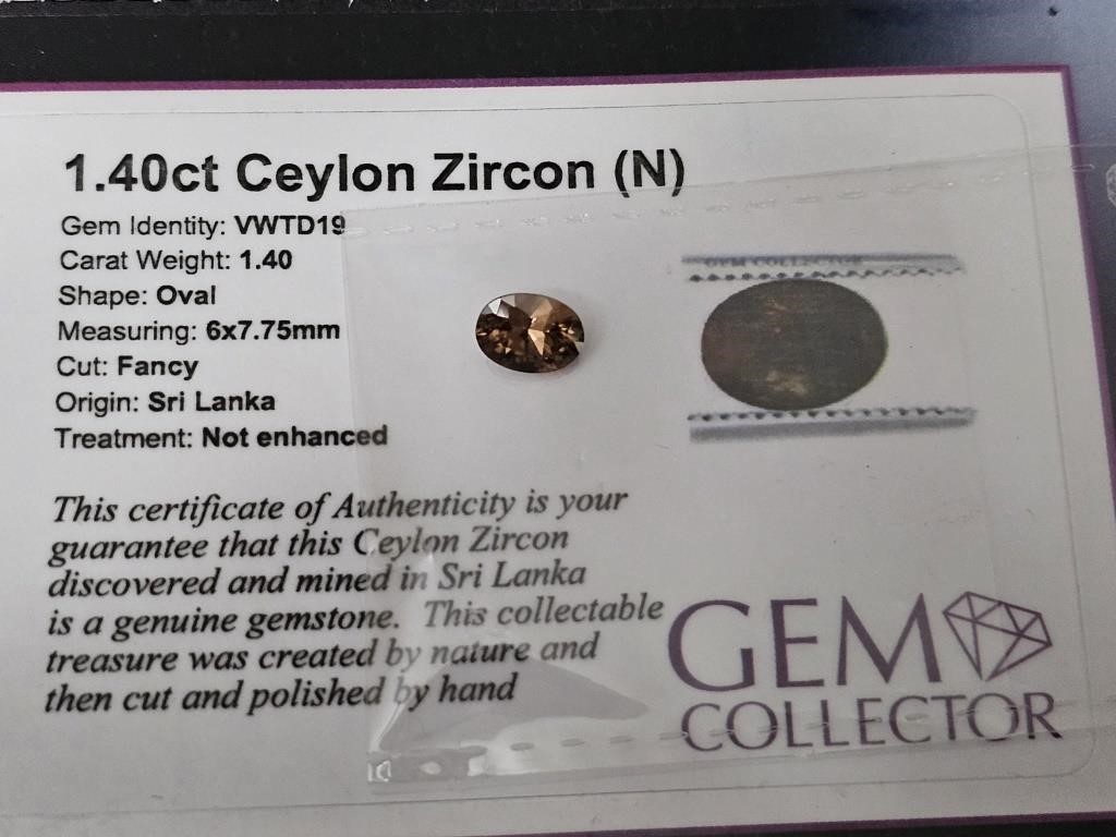 1.40ct Ceylon Zircon