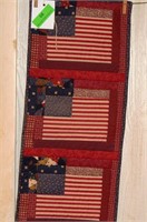 Quilted flags wall hanging 11x26