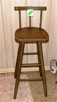 Green wooden bar stool 40x14x14