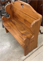 Pine High Back Bench