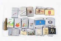 LOT OF ASSORTED ADVERTISING LIGHTERS