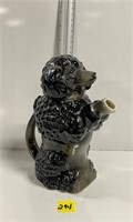 Mid Century Erphila Germany Black Ceramic Poodle