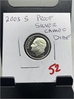 2003 S PROOF SILVER CAMEO DIME