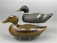 2 Evans Mallard Duck Decoys