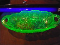 Pretty Uranium Glass Dish
