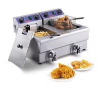 23.2 qt. in Silver Commercial Electric Deep Fryer