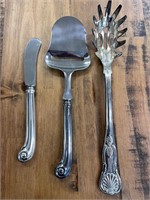 3 PCS lot Sheffield Silver kitchen utensils