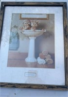 Vintage babies in pedestal sink and claw tub photo