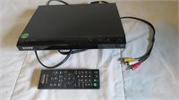 Sony DVD player with hook up cables and remote