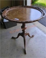 Vintage pie plate table top side table