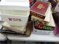 2 boxes: cigar boxes & other