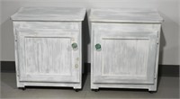 2 Painted Pine Side / End Tables