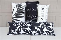 Indoor Designer Black & White Toss Cushions