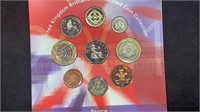 2001 BU United Kingdom (9) Coins Set