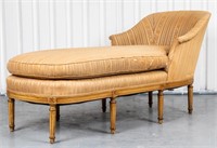 Louis XVI Style Upholstered Chaise Longue