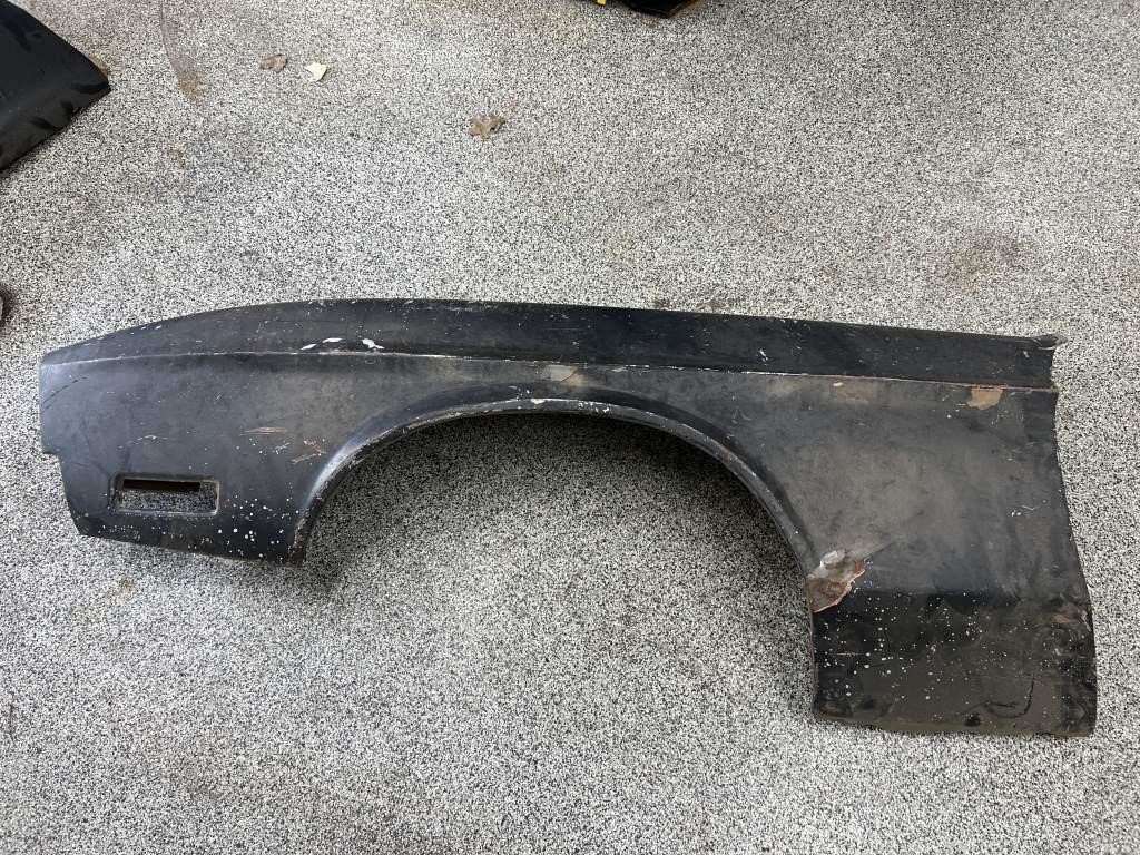 1973 Ford Mustang LH front fender has filler