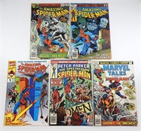 (5) VINTAGE SPIDER-MAN COMIC BOOKS