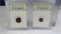 (2) Roman Widow's Mite Sized Bronze Coins