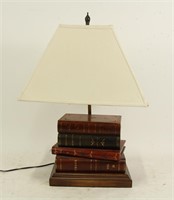 FAUX LEATHER BOOK TABLE LAMP