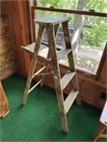 vintage wooden ladder 46" tall
