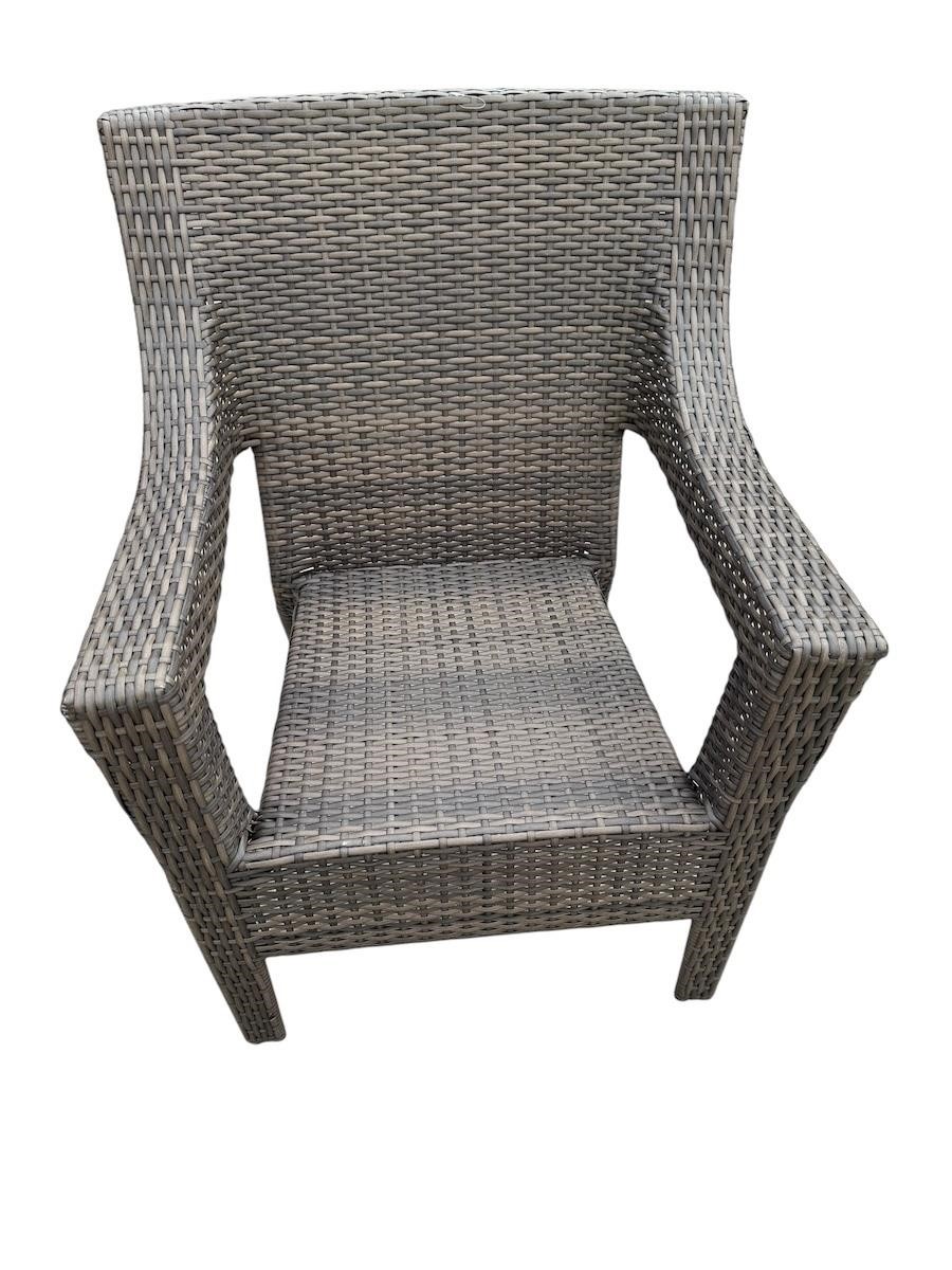 $85  Gray PVC Wicker Patio Chair