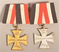 Two Imperial German Iron Crosses