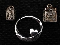 Sterling Silver Mother Pendant and Charms - 20g