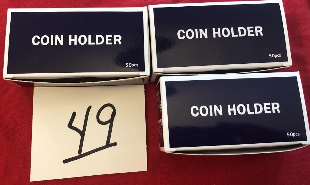 3 boxes with coin holders