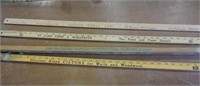 Selection Old Rulers & Walkinig Stick