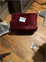 Velvet footstool leg needs repaired