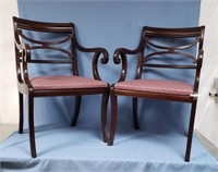 Pair of Duncan Phyfe Arm Chairs