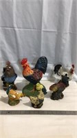 Rooster collection, 6 pieces in lot