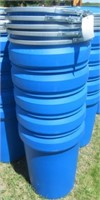 (5) 30 Gal. / 114L Heavy duty plastic barrels