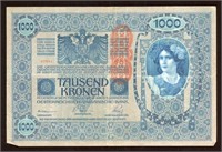 1919 Austria 1000 Kronen Note