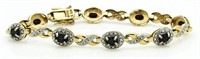 Genuine Sapphire & Diamond Tennis Bracelet