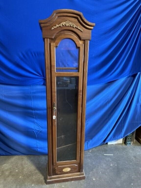 Grandfather clock casing with some components,