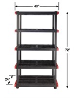 Craftsman - 5 Tier Heavy Duty Shelf (Red / Black)