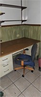 Metal Office Desk and Chair