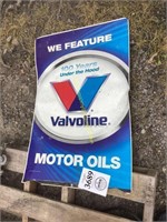 D1. Double sided metal valvoline sign