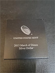 2015 US March of Dimes Silver Dollar Coin