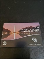 2018 US Mint Silver Proof Set Coins
