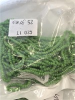 Toho 12/0 cut beads. Medium green. Quantity in