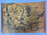 Autograph COA Lord of the Rings Map