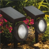 2Pc. LED Solar Spotlights, Yard Decor