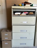 D - LOT OF 2 FILE CABINETS W/ CONTENTS (G4)