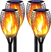 Solar Flickering Flame Torch  4 Pack