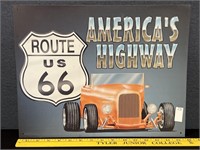 Route 66 Hwy Metal Sign