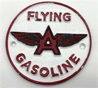 Flying A Gasoline Painted Aluminum Sign 4.75”