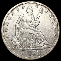 1858 Seated Liberty Half Dollar CLOSELY